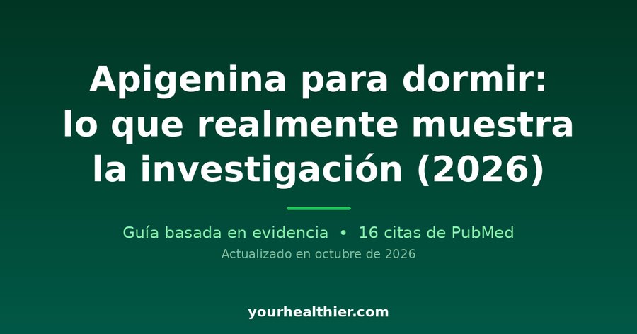 Apigenina para dormir: lo que realmente muestra la investigación (2026)