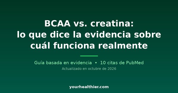 BCAA vs. creatina: lo que dice la evidencia sobre cuál funciona realmente