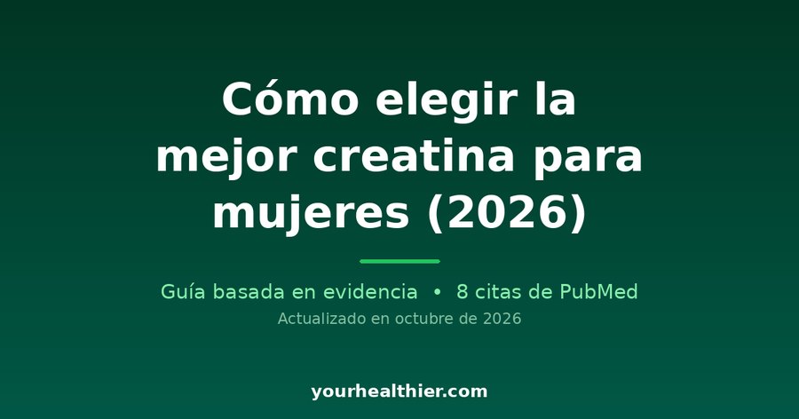 Cómo elegir la mejor creatina para mujeres (2026)