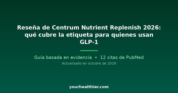Reseña de Centrum Nutrient Replenish 2026: qué cubre la etiqueta para quienes usan GLP-1
