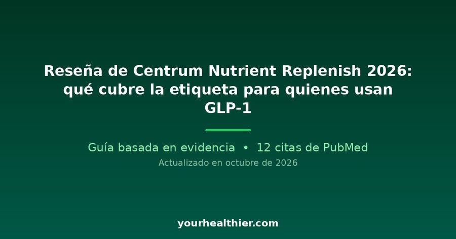 Reseña de Centrum Nutrient Replenish 2026: qué cubre la etiqueta para quienes usan GLP-1