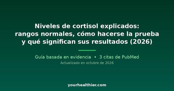 Niveles de cortisol explicados: rangos normales, cómo hacerse la prueba y qué significan sus resultados (2026)