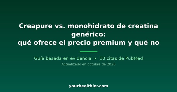 Creapure vs. monohidrato de creatina genérico: qué ofrece el precio premium y qué no