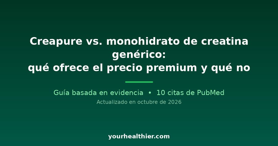 Creapure vs. monohidrato de creatina genérico: qué ofrece el precio premium y qué no