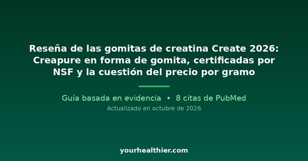 Reseña de las gomitas de creatina Create 2026: Creapure en forma de gomita, certificadas por NSF y la cuestión del precio por gramo