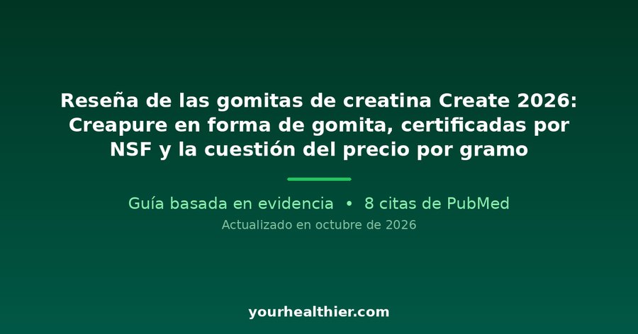 Reseña de las gomitas de creatina Create 2026: Creapure en forma de gomita, certificadas por NSF y la cuestión del precio por gramo