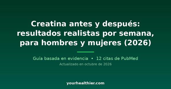 Creatina antes y después: resultados realistas por semana, para hombres y mujeres (2026)