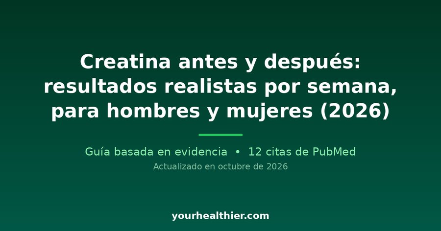 Creatina antes y después: resultados realistas por semana, para hombres y mujeres (2026)