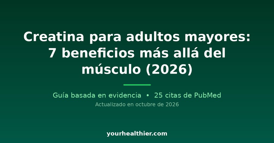 Creatina para adultos mayores: 7 beneficios más allá del músculo (2026)