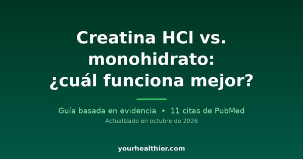 Creatina HCl vs. monohidrato: ¿cuál funciona mejor?
