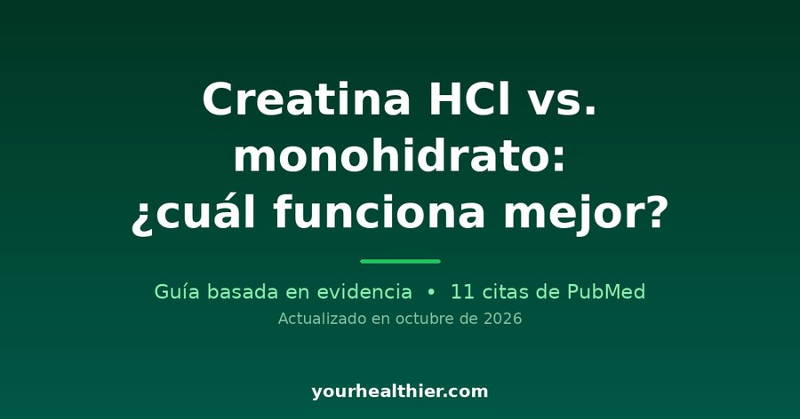 Creatina HCl vs. monohidrato: ¿cuál funciona mejor?