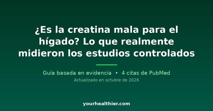 ¿Es la creatina mala para el hígado? Lo que realmente midieron los estudios controlados