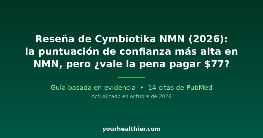 Reseña de Cymbiotika NMN (2026): la puntuación de confianza más alta en NMN, pero ¿vale la pena pagar $77?