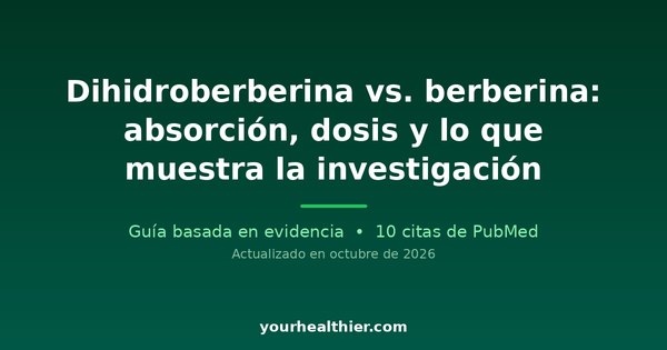 Dihidroberberina vs. berberina: absorción, dosis y lo que muestra la investigación
