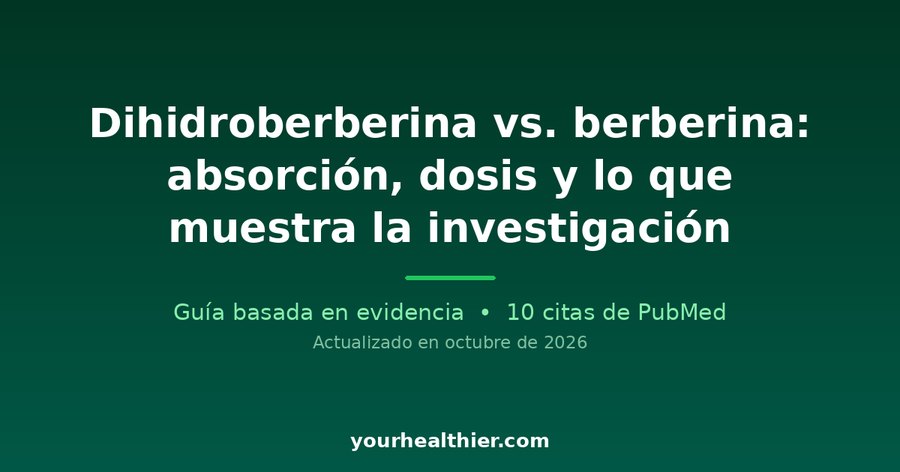 Dihidroberberina vs. berberina: absorción, dosis y lo que muestra la investigación