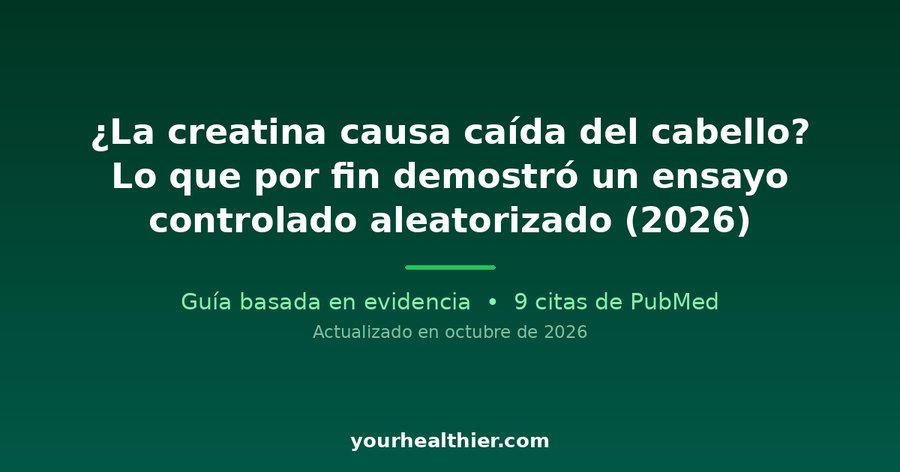 ¿La creatina causa caída del cabello? Lo que por fin demostró un ensayo controlado aleatorizado (2026)