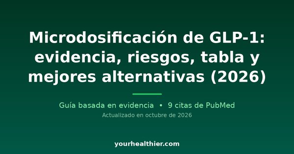 Microdosificación de GLP-1: evidencia, riesgos, tabla y mejores alternativas (2026)