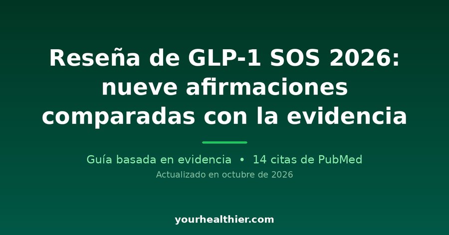 Reseña de GLP-1 SOS 2026: nueve afirmaciones comparadas con la evidencia