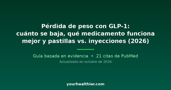 Pérdida de peso con GLP-1: cuánto se baja, qué medicamento funciona mejor y pastillas vs. inyecciones (2026)