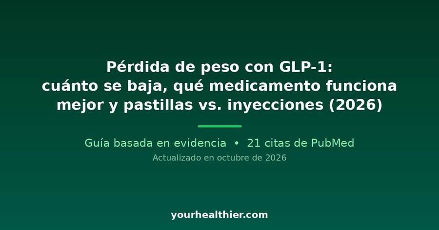 Pérdida de peso con GLP-1: cuánto se baja, qué medicamento funciona mejor y pastillas vs. inyecciones (2026)