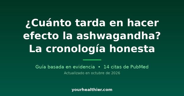 ¿Cuánto tarda en hacer efecto la ashwagandha? La cronología honesta
