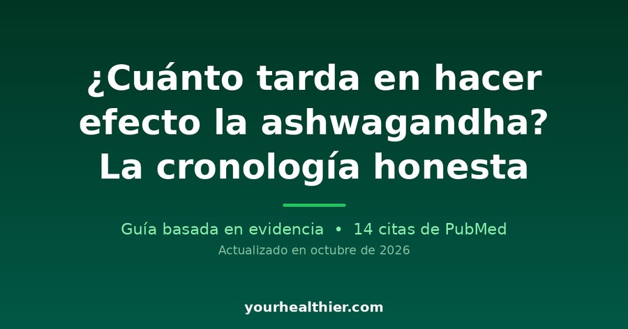 ¿Cuánto tarda en hacer efecto la ashwagandha? La cronología honesta