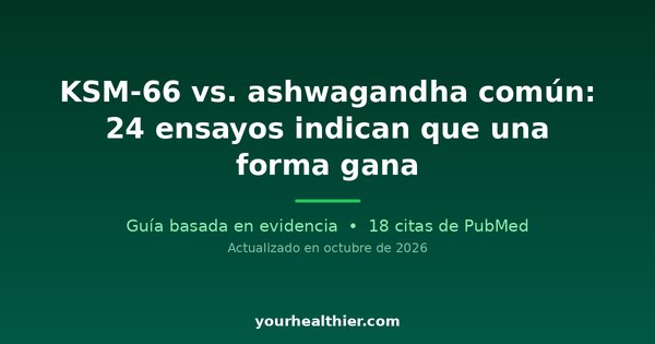 KSM-66 vs. ashwagandha común: 24 ensayos indican que una forma gana