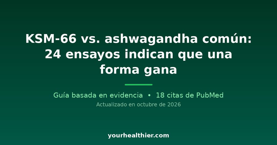 KSM-66 vs. ashwagandha común: 24 ensayos indican que una forma gana