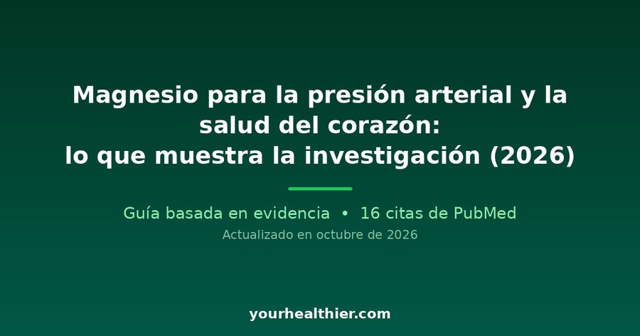 Magnesio para la presión arterial y la salud del corazón: lo que muestra la investigación (2026)