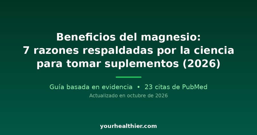Beneficios del magnesio: 7 razones respaldadas por la ciencia para tomar suplementos (2026)