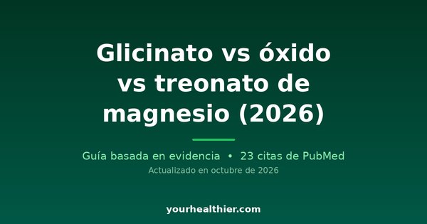 Glicinato vs óxido vs treonato de magnesio (2026)