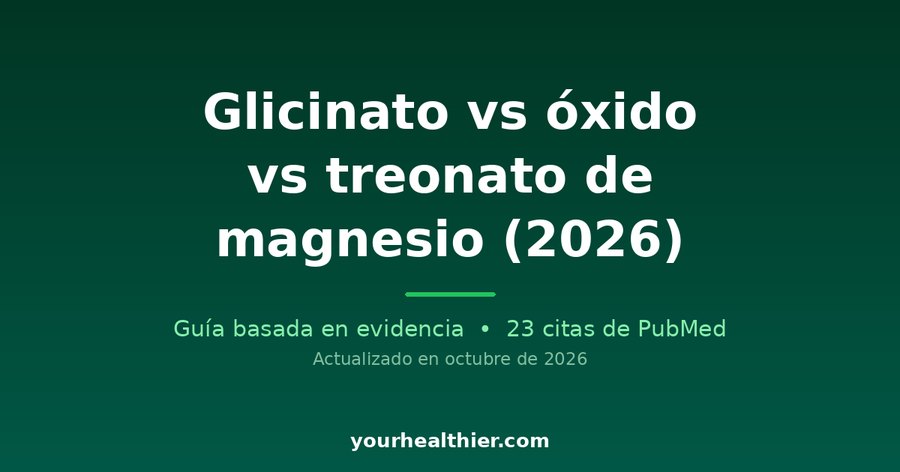 Glicinato vs óxido vs treonato de magnesio (2026)