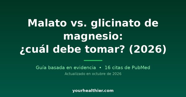Malato vs. glicinato de magnesio: ¿cuál debe tomar? (2026)