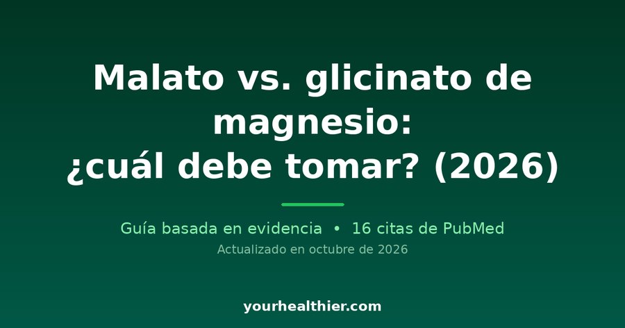 Malato vs. glicinato de magnesio: ¿cuál debe tomar? (2026)