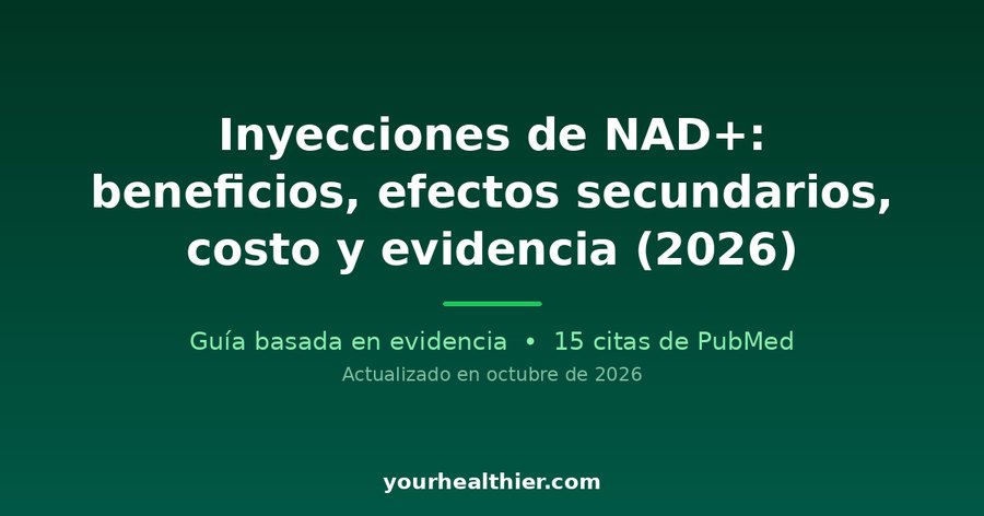 Inyecciones de NAD+: beneficios, efectos secundarios, costo y evidencia (2026)