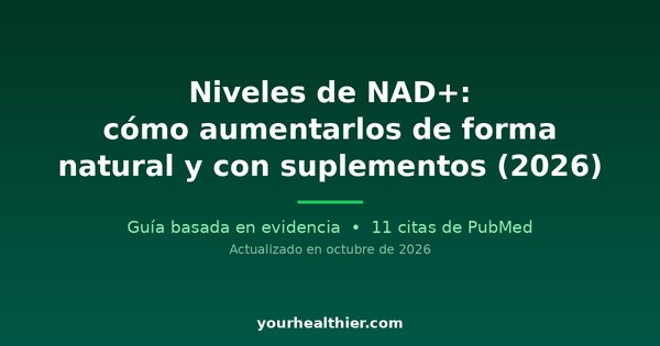 Niveles de NAD+: cómo aumentarlos de forma natural y con suplementos (2026)