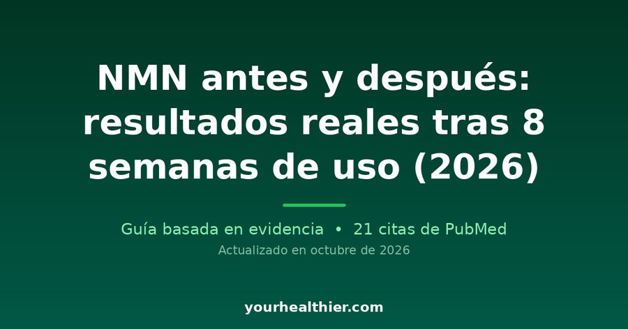 NMN antes y después: resultados reales tras 8 semanas de uso (2026)