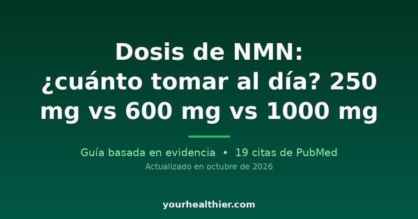 Dosis de NMN: ¿cuánto tomar al día? 250 mg vs 600 mg vs 1000 mg