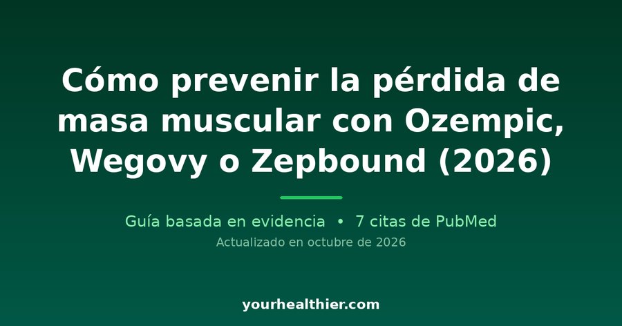 Cómo prevenir la pérdida de masa muscular con Ozempic, Wegovy o Zepbound (2026)