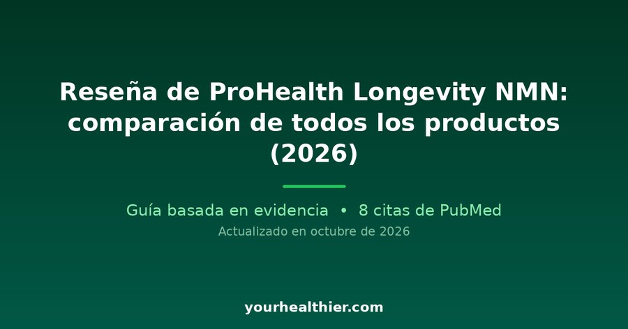 Reseña de ProHealth Longevity NMN: comparación de todos los productos (2026)