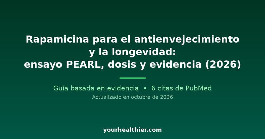 Rapamicina para el antienvejecimiento y la longevidad: ensayo PEARL, dosis y evidencia (2026)