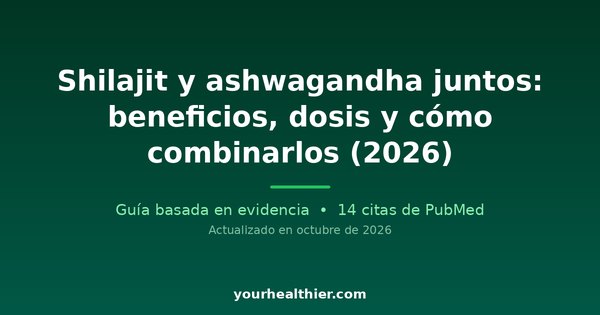 Shilajit y ashwagandha juntos: beneficios, dosis y cómo combinarlos (2026)