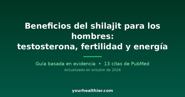Beneficios del shilajit para los hombres: testosterona, fertilidad y energía