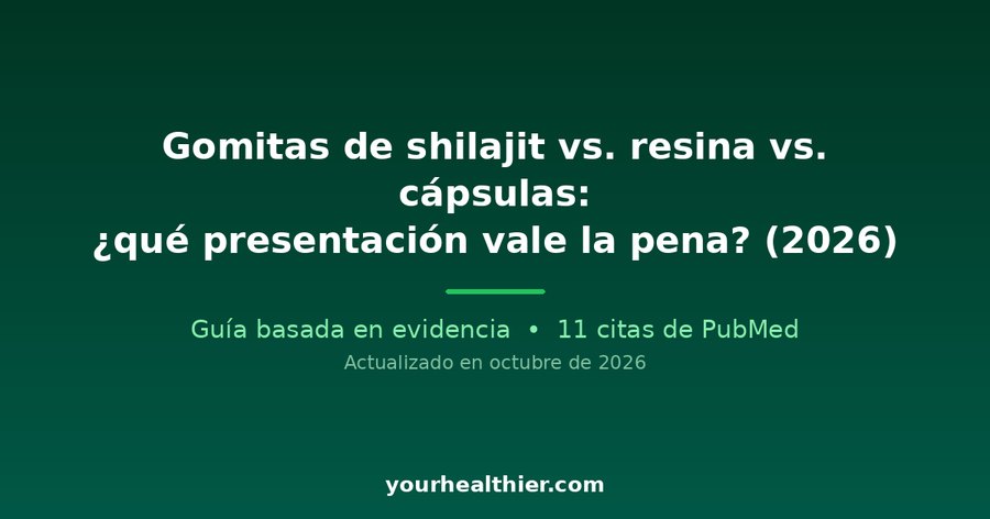 Gomitas de shilajit vs. resina vs. cápsulas: ¿qué presentación vale la pena? (2026)