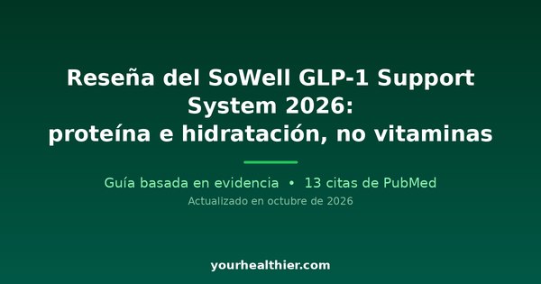 Reseña del SoWell GLP-1 Support System 2026: proteína e hidratación, no vitaminas