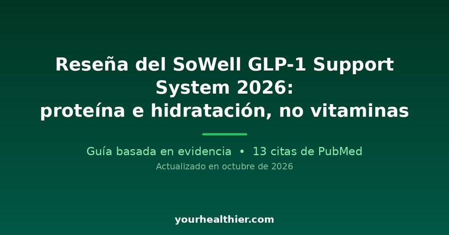 Reseña del SoWell GLP-1 Support System 2026: proteína e hidratación, no vitaminas
