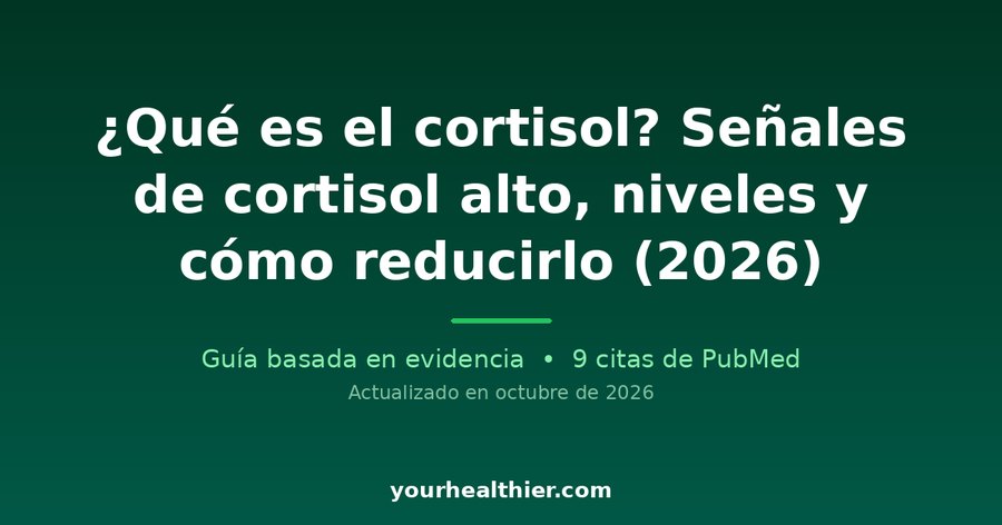 ¿Qué es el cortisol? Señales de cortisol alto, niveles y cómo reducirlo (2026)
