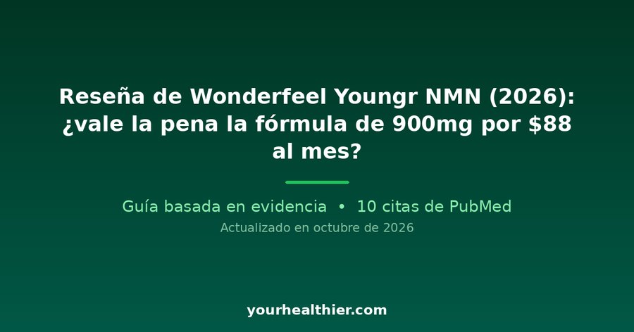 Reseña de Wonderfeel Youngr NMN (2026): ¿vale la pena la fórmula de 900mg por $88 al mes?
